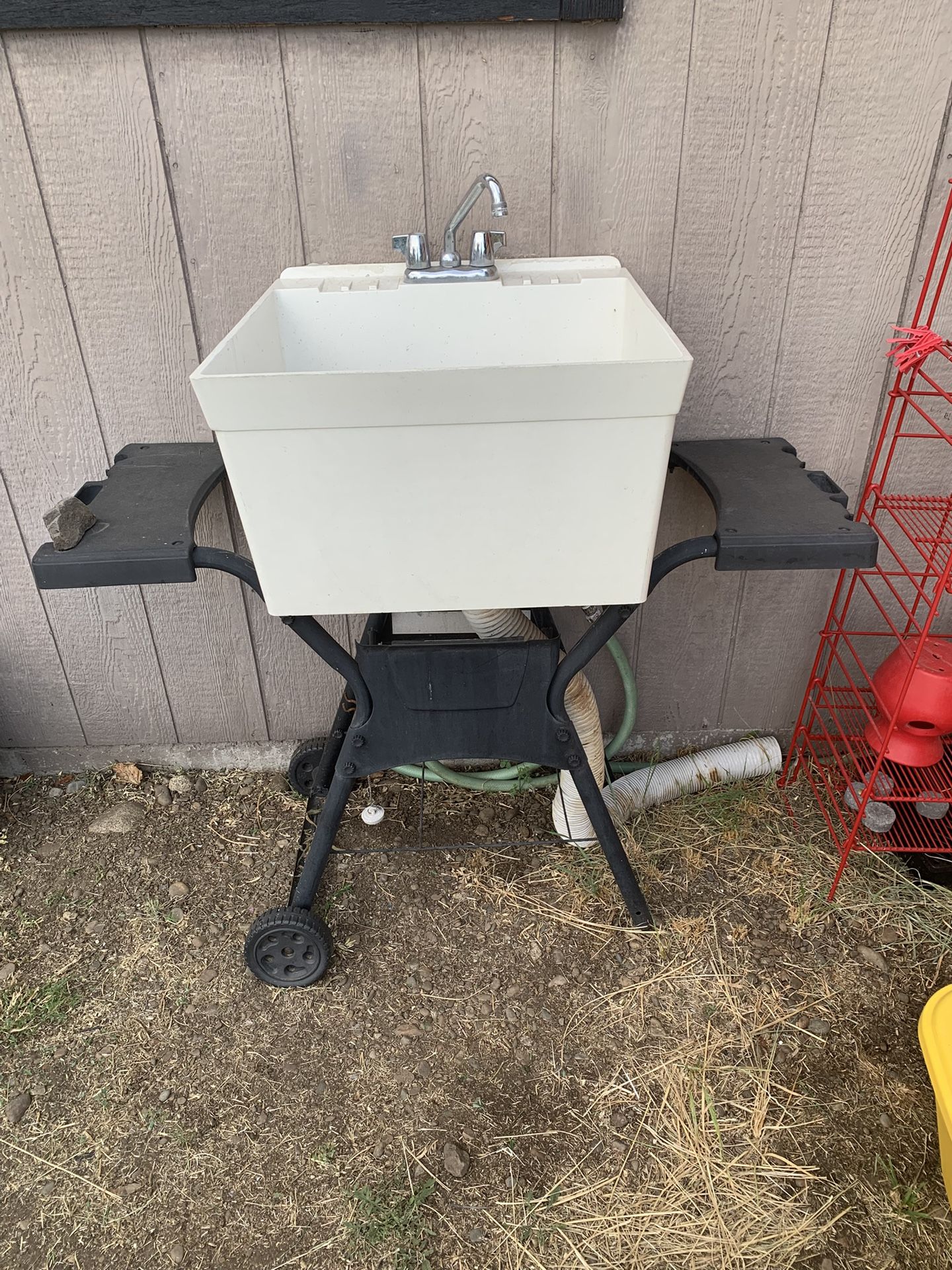 Utility sink set up