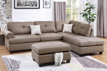 3 Piece Sectional sofa with ottoman