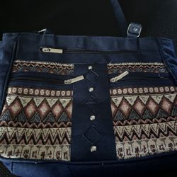 Vintage Denim southwestern Purse Set