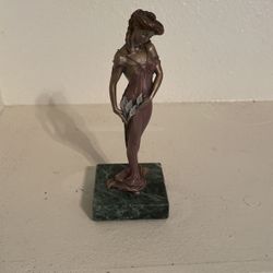 1987 CHILMARK LES BELLES DE PARIS "Sibyl" AMY KANN PEWTER ART NOUVEAU STATUE