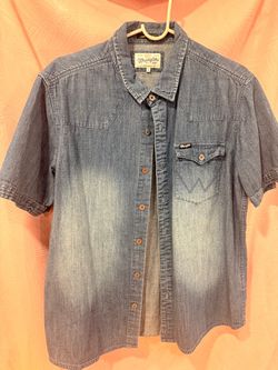 Wrangler Denim Short Sleeve Shirt Size L