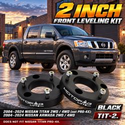🔥 2″ FRONT LEVELING KIT • TITAN / ARMADA (TITAN EXCLUDES PRO-4X) • BLACK 🔥