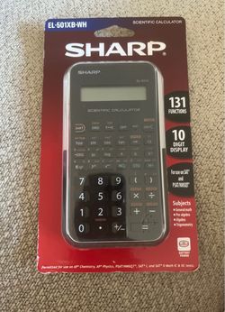 New With Tags Sharp EL-501XB-WH Scientific Calculator