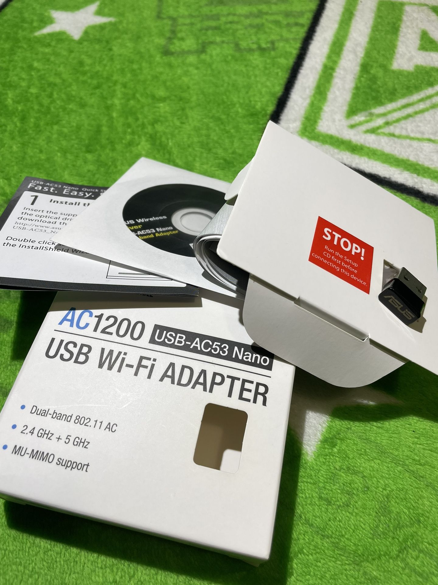 ASUS USB-AC53 AC1200 Nano Dual-Band Wireless Adapter Black