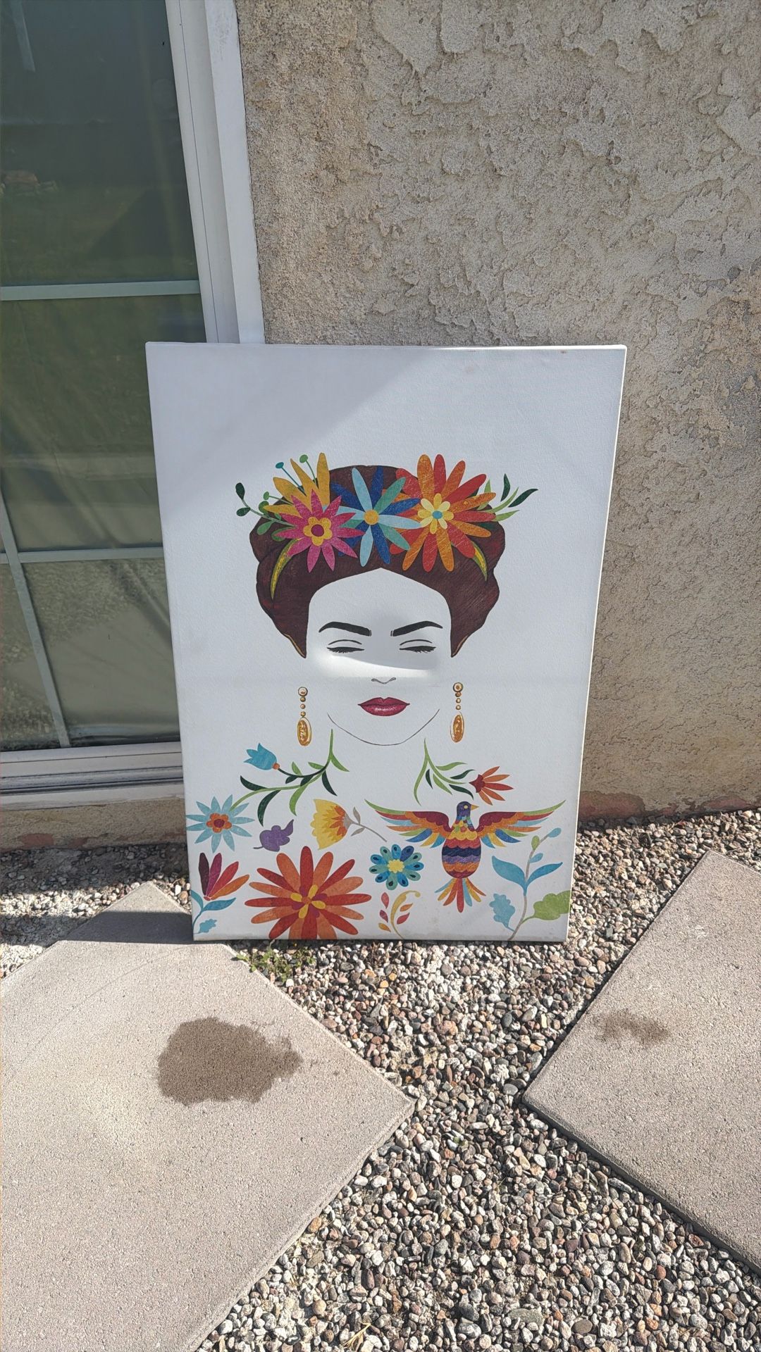 Colorful Canvas Painting Of Frida