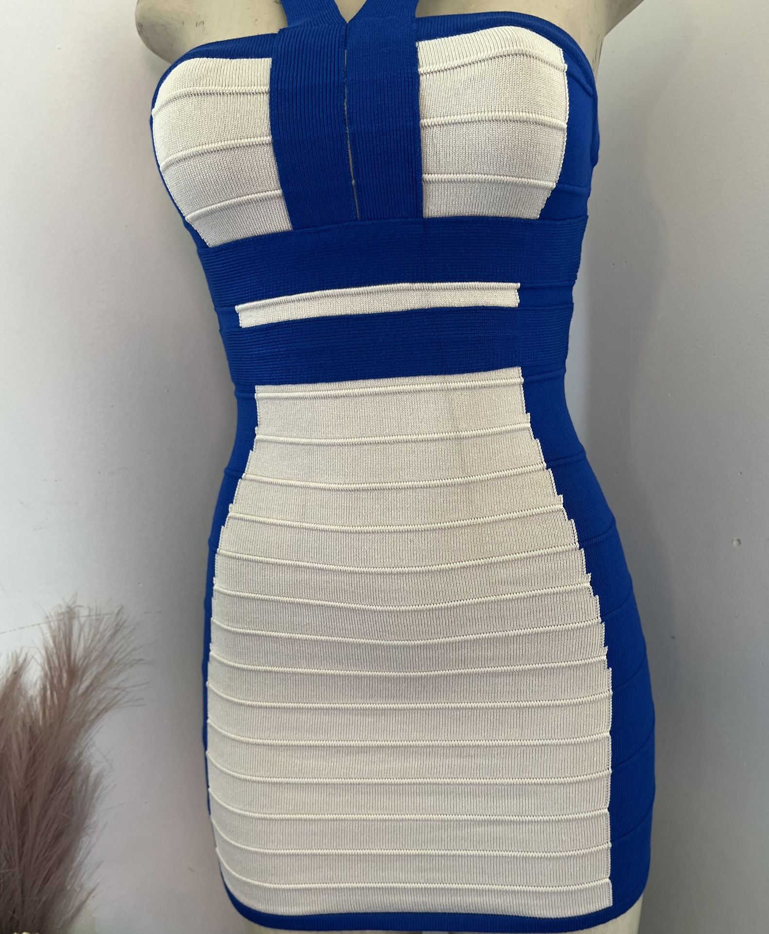 Ivory/blue Dress (small)
