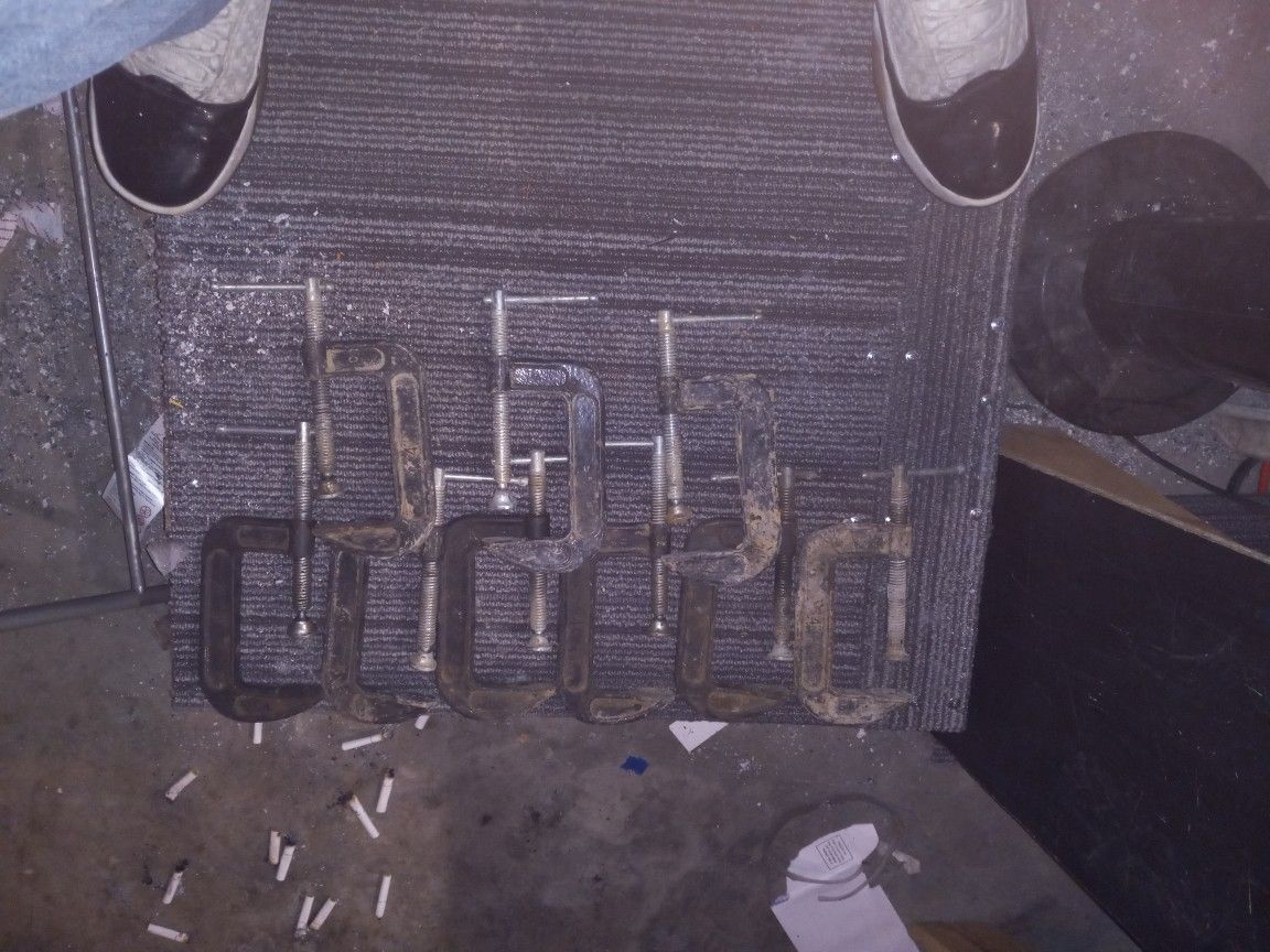 9) 4" C-Clamps in Good Condition