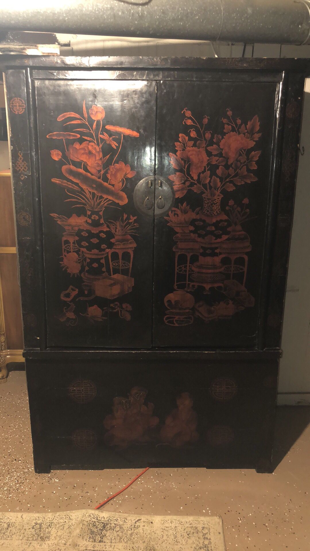 Oriental cabinet 72 inches tall 48 inches wide 24 inches deep