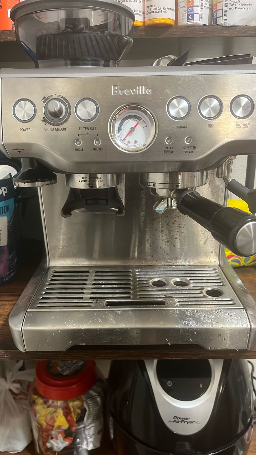 Breville Espresso Machine (Grinder, Frother, & Hot Water)