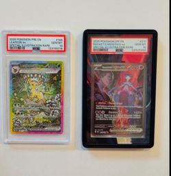 (2) PSA 10 Pokemon Leafeon ex & Team Rocket's Mewtwo ex SIR