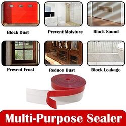 Door Seal Strip Clear Silicone Draft Strip 10M Total, 2 Packs(X002K2EVV1)