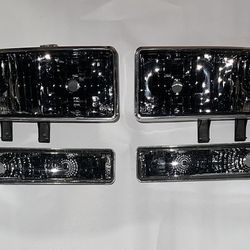Smoked Headlights Luces ahumadas micas calaveras for 1998 to 2004 Chevy Blazer S10 