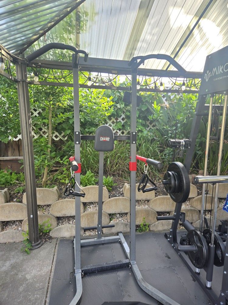 Body Champ 5-in-1 Power Tower and Dip Station - Home Gym Equipment