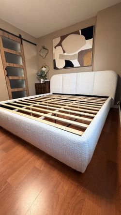 New king Size Platform bed frame with built in Sensors Lighting