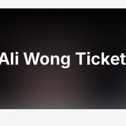 Ali Wong Tickets 2 