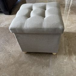 Fabric Tufted Stool 15” 