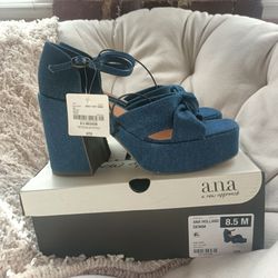 a.n.a Suede Block Heels