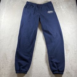 Sporty & Rich Athletic Club Sweatpants Women’s M Blue Elastic Waist Joggers#792