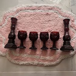 Avon 1876 Ruby Red Candles And Perfume Gobblers 