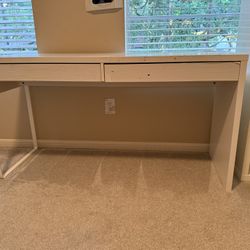 White Desk With Drawers