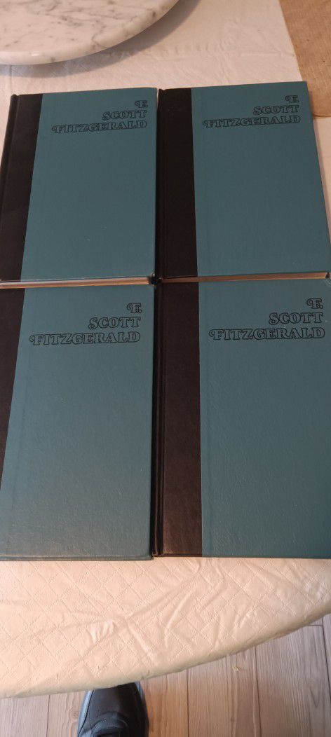 Four Vintage And Rear F Scott Fitzgerald Hardcover Blue Books