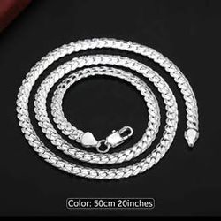 Sterling silver Italian necklace 20 inch 925
