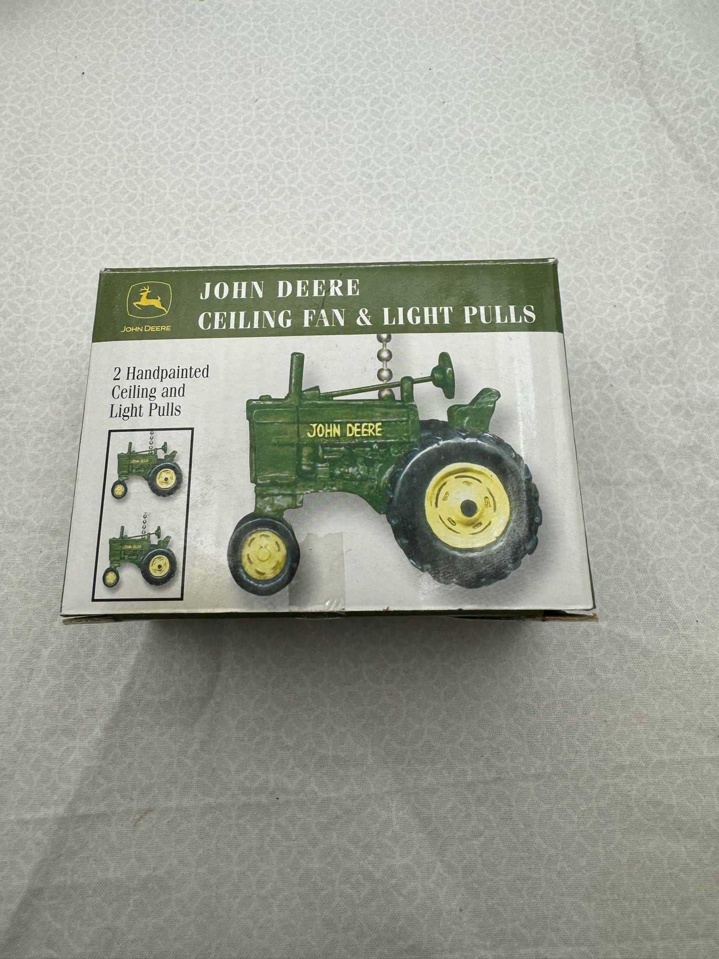 461-PMT Two John Deere Resin Tractor Ceiling Fan & Light Pulls with 6” Chain