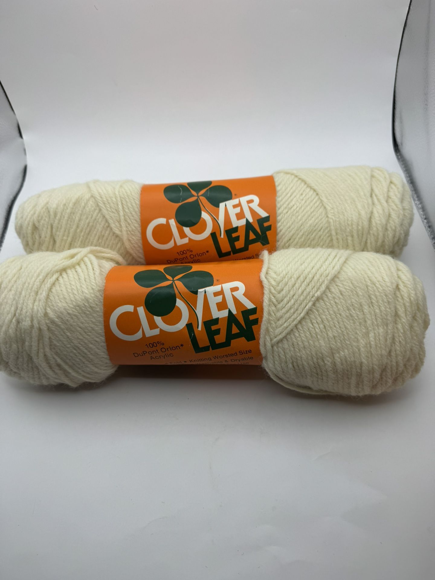 Vintage Yarn 2 Skeins  -Clover Leaf -Color 336 Fisherman-100% Acrylic 4oz 120253