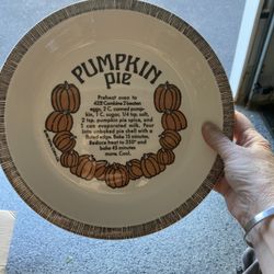 Vintage Pumpkin Pie Plate 