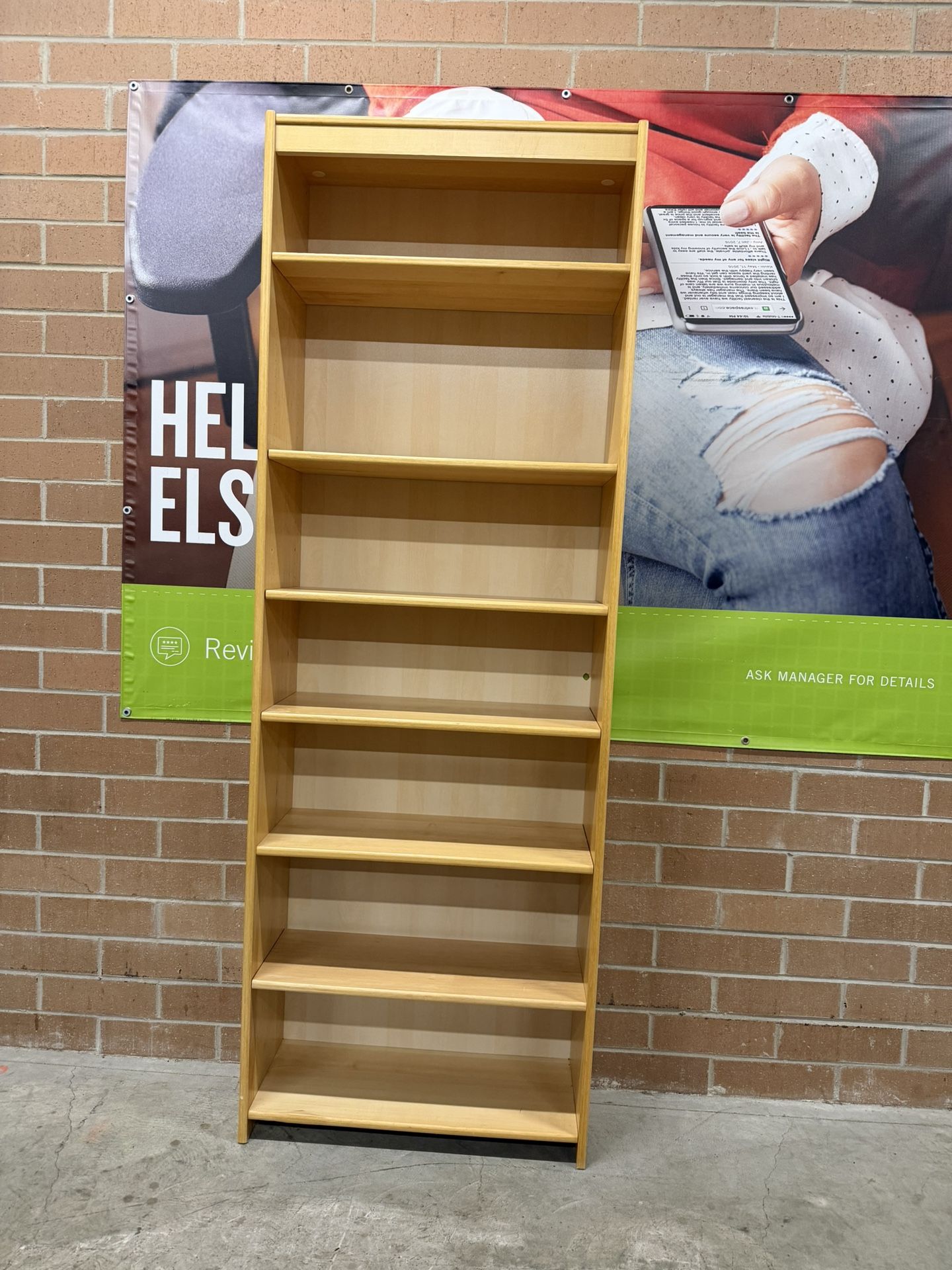 Wooden Bookcase 7 ft tall
