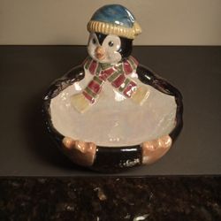 Vintage Penguin Candy Dish / Trinket Tray 