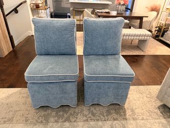 Dusty Blue Swivel Chairs (Set of 2)