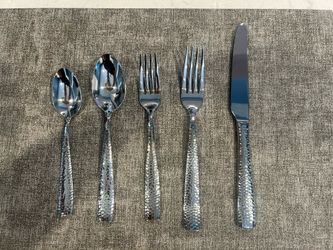 8 Sets Hudson Hammered Silverware