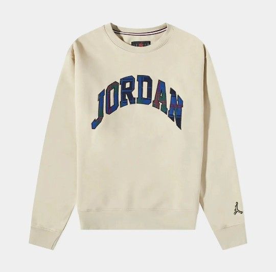 Nike Air Jordan Cream Check Logo Heritage Sweatshirt - DV1574-206
Men Size Large