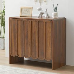 Accent Storage Cabinets with 2 Doors, Farmhouse Wood Cabinet with Adjustable Shelves