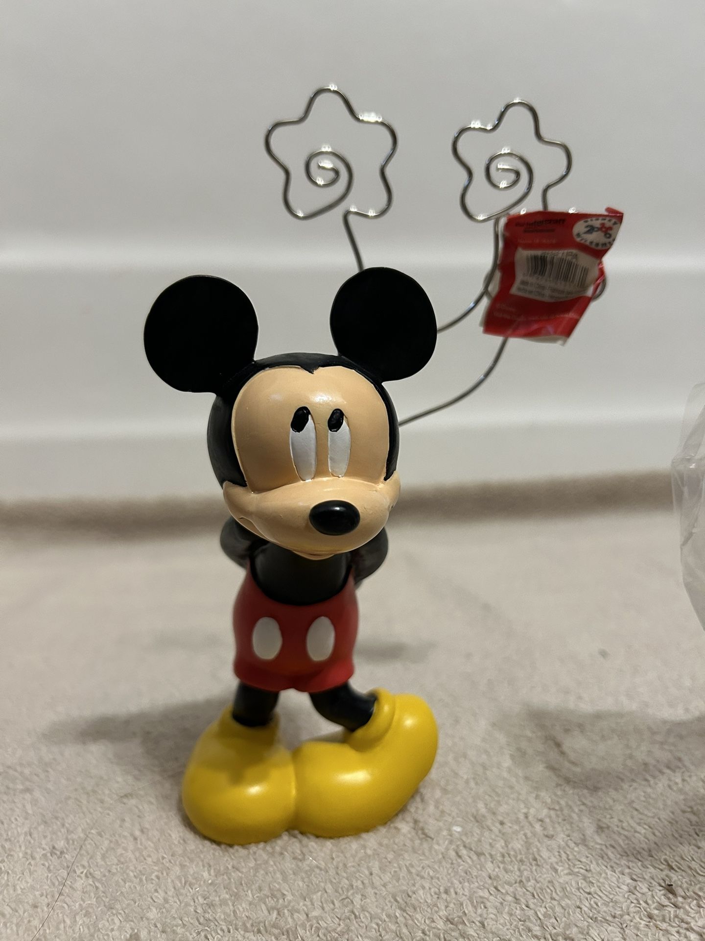 Disney Mickey Mouse Photo Holder Figurine Measures 7” (H) (New)