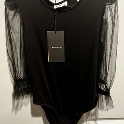 Puffer Sleeve Leotard