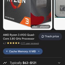 Ryzen 3 4100 4-Core, 8-Thread Unlocked Desktop Processor with Wraith Stealth