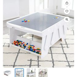 Lego Table With 2 Boxes Of Lego