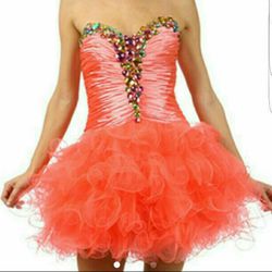 NWT Prom Coral Dress Size:S-L-XL * Reduced *