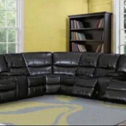 Winter Clearance Sale. Madrid Gray Leather Reclining Sectional Only $1399. Easy Finance Option. Same-Day Delivery.