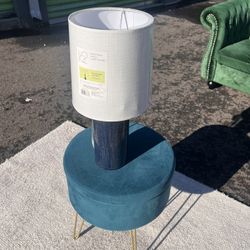 Blue Ceramic Lamp And Lamp Shade