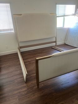 King sz bed frame & night tables
