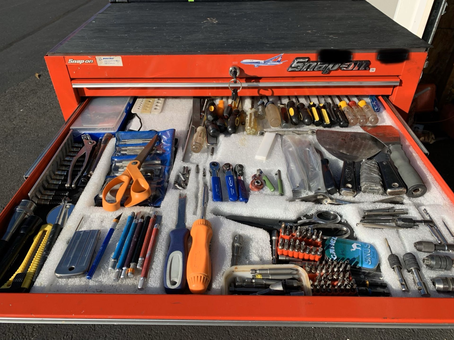 Snap on tool box