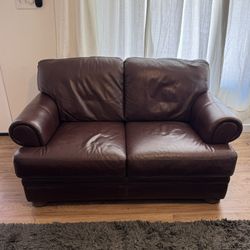 Brown Leather Loveseat Brown Furniture 