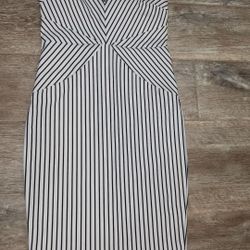 Black and White Pinstripe Dress M