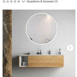 28" Round LED Dimmable Color Changing Bathroom Vanity Mirror