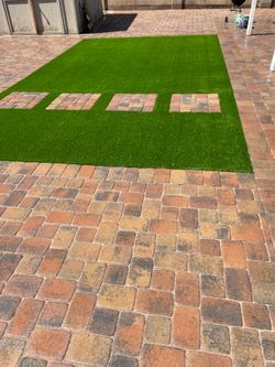 Pavers turf travertine sod concrete
