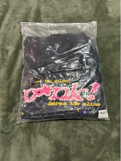 Pi*nk Sp5der hoodie colors black/pink material made out of cotton unused