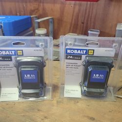 Kobalt 24V Drill & Impact Driver Combo Kit + 2 New Batteries